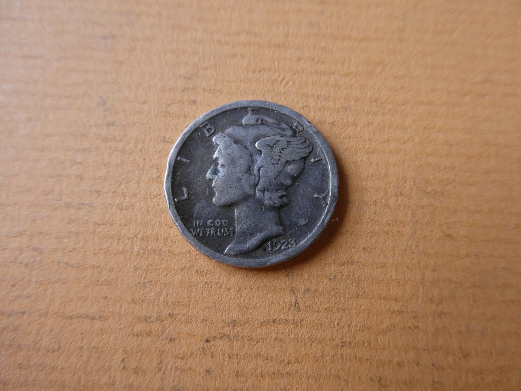 Alle Münzen: USA 1923, Dime - Silber – Gebraucht aus Hinterforst von Rohusri
