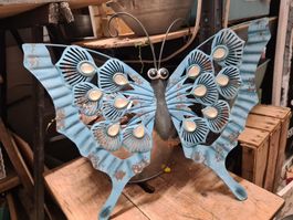 Garten Deko Schmetterling Metall, shabby-47x40 cm