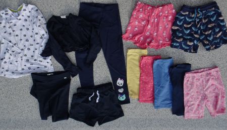 8 Radler kurze Hosen  Gr 122 128 Tchibo Sanetta Shirt
