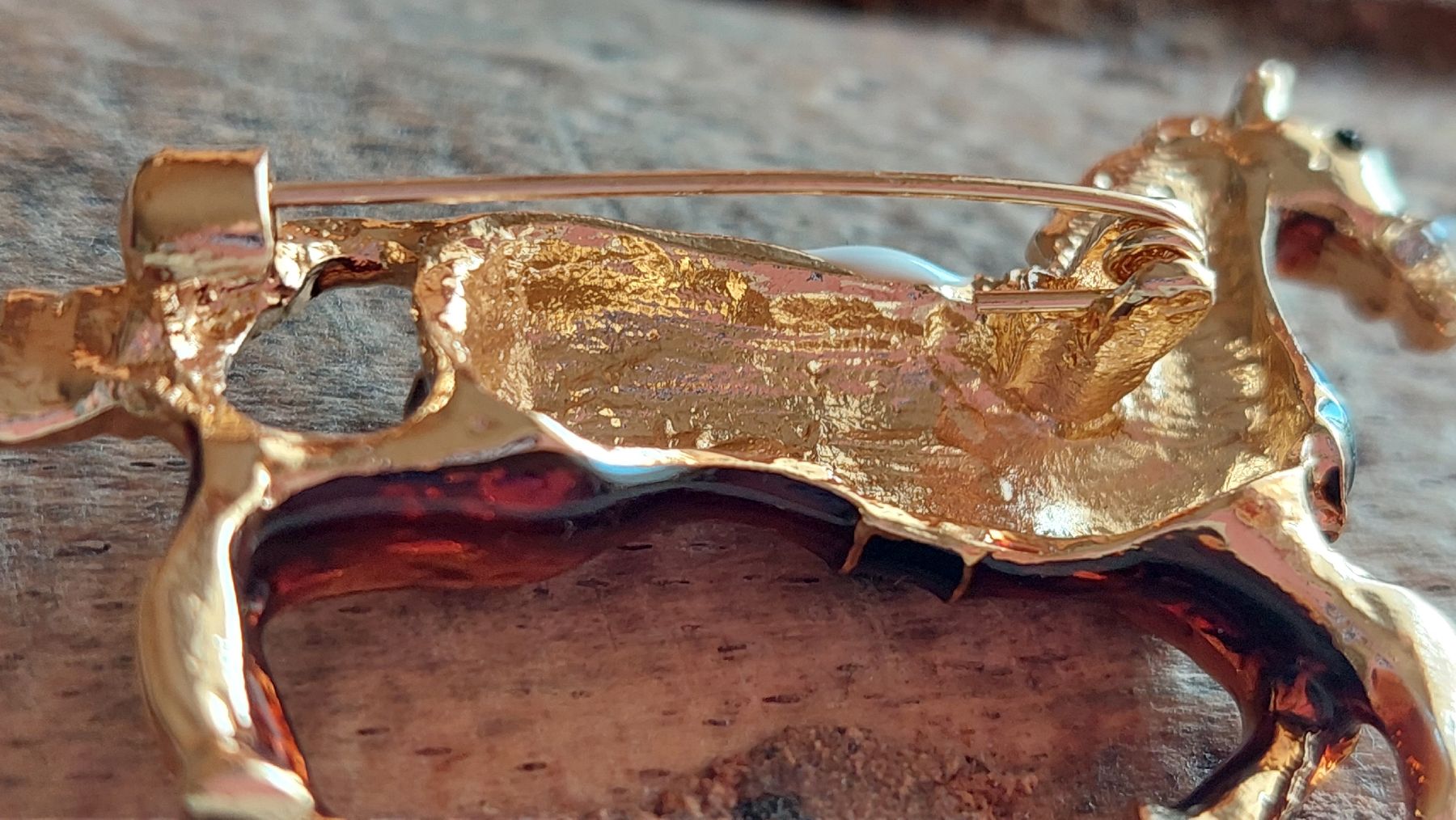 Broschen & Nadeln: Hübsche Brosche Pferd / Ross braun mit Strass-Steinchen – Neu (gemäss Beschreibung) aus Oberwil BL von Hunajakakku 6