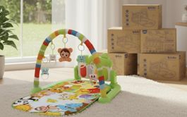 Tapis d'Éveil Musical 3-en-1 avec Piano pour Bébé