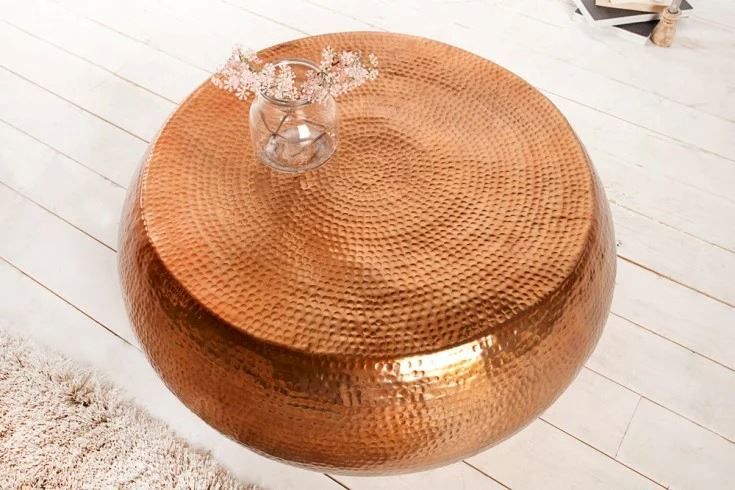 Tavoli: Handgearbeiteter Couchtisch, Kupfer – Nuovo e nell'imballaggio originale da Winterthur venduto da aredo 2