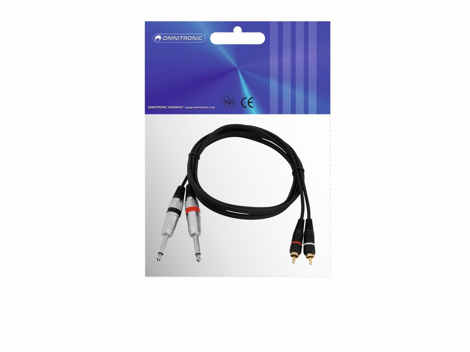 Cavi: OMNITRONIC Adapterkabel 2xKlinke/2xCi... – Nuovo e nell'imballaggio originale da Däniken SO venduto da Profog1 2
