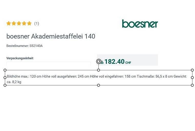 Cavalletti: Staffelei schwarz, von Boesner – Usato da Zollikerberg venduto da Doris11362 3