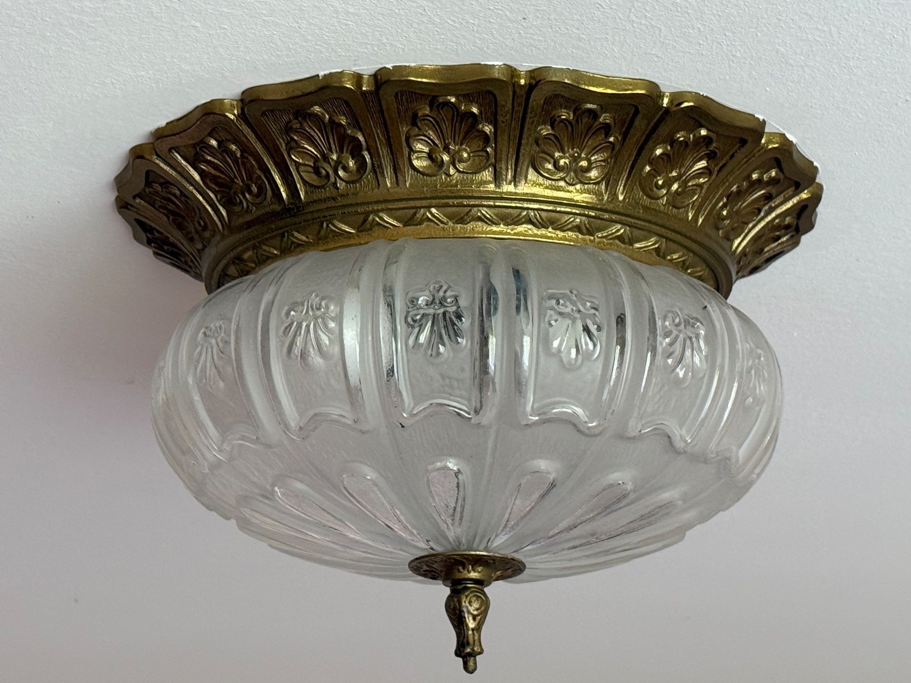 Lampadari & plafoniere: Deckenleuchte Messing & satiniertes Glas Ø 28.5 cm – Usato da Itingen venduto da uhu777 4