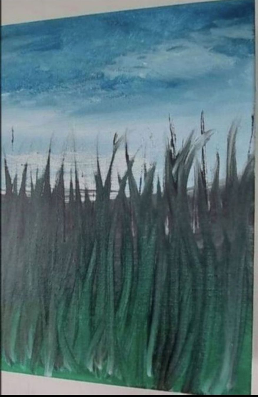 Tableaux: Gemälde Gras und Himmel handmade 30×30 – Neuf (Voir description) à Riehen par Steinbock1970 3