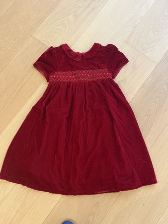 Velvet Dress Jojo Maman Bebe Red Size 6-7y