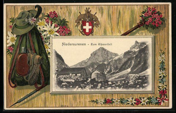 Ansichtskarten: Passepartout-Lithographie Engelberg, Nie – Gebraucht aus Berlin von bartko-reher