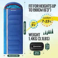 Schlafsack für Camping 3-4 Jahreszeiten