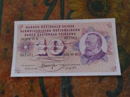 SUISSE  10  Francs  1977  (3487)  Billet