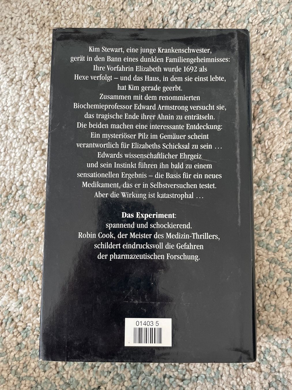 Libri: Robin Cook: Das Experiment - Roman (Thriller) – Usato da Sargans venduto da Didis 1