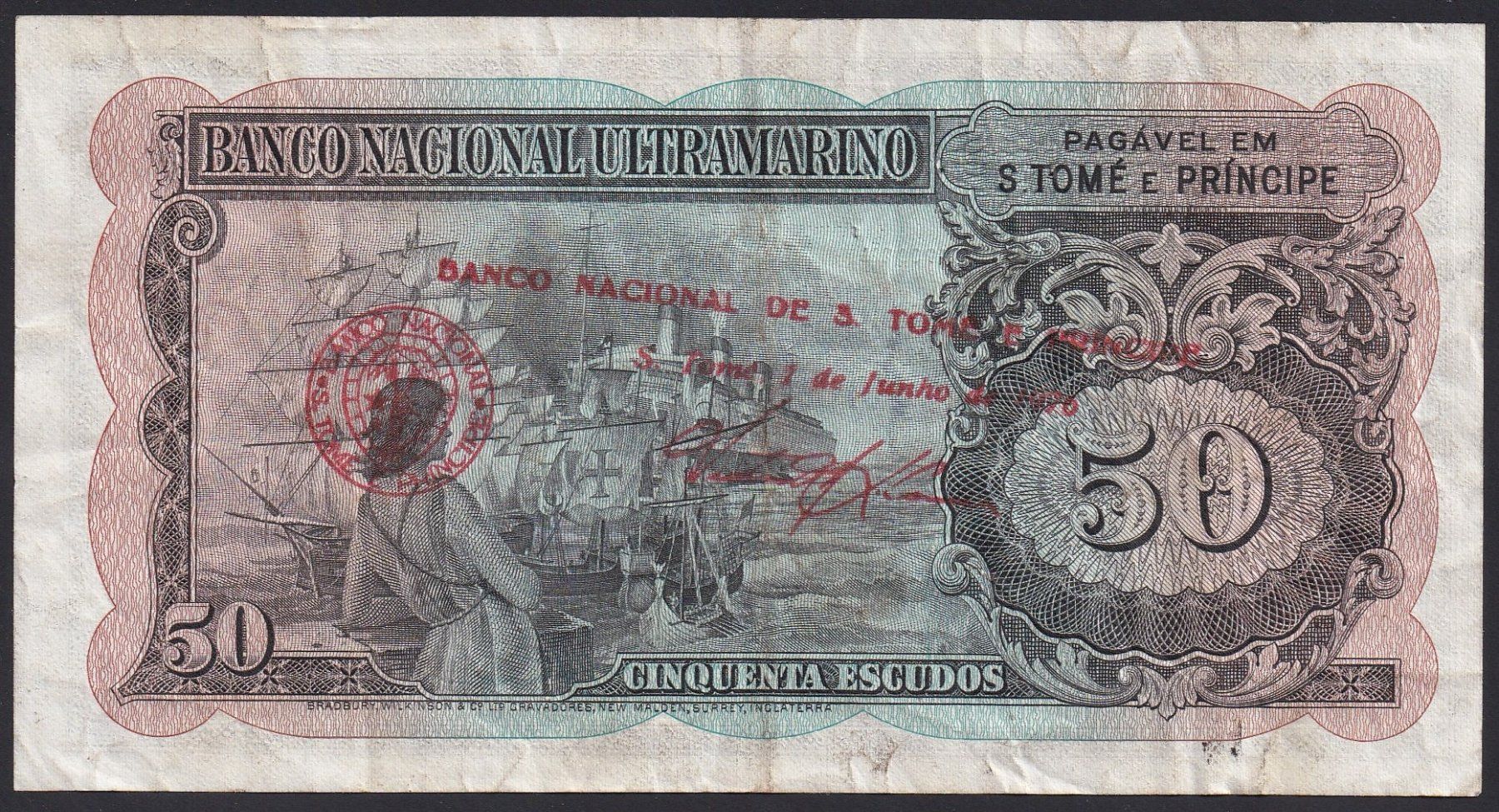 Banconote: Sao Tome e Principe 50 Escudos 1976 – Usato da Brugg AG venduto da banknoten_muesli 1