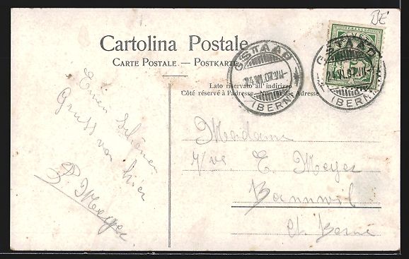 Cartoline postali: AK Gstaad, Teilansicht mit Oldenhorn – Usato da Berlin venduto da bartko-reher 1