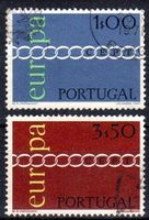 PORTUGAL 2 EUROPAMARKEN GLIEDERN 1971