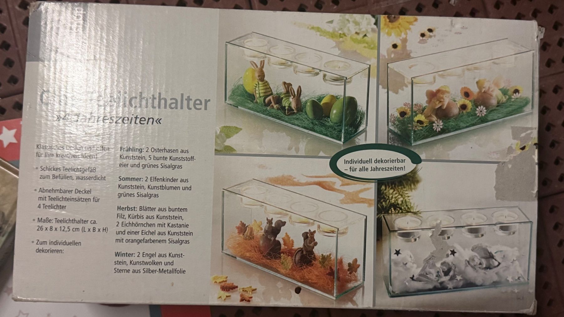 Glas-Teelichthalter für 4 Teelichter, Jahreszeiten Deko (Gebraucht) in Zürich für CHF 10 – mit Lieferung auf Ricardo kaufen