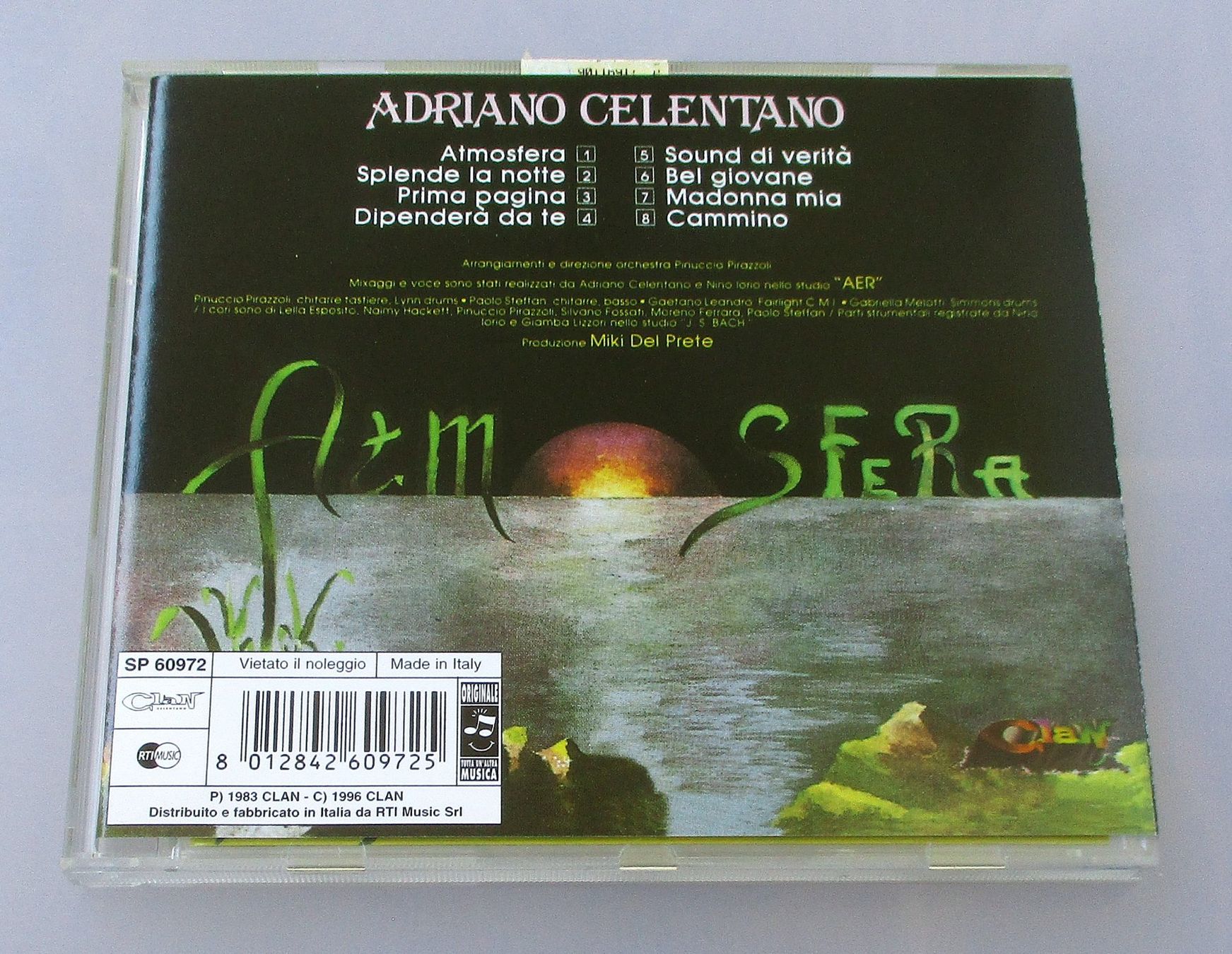 CD: ADRIANO CELENTANO - Atmosfera – Usato da Wattwil venduto da Muriel11 1