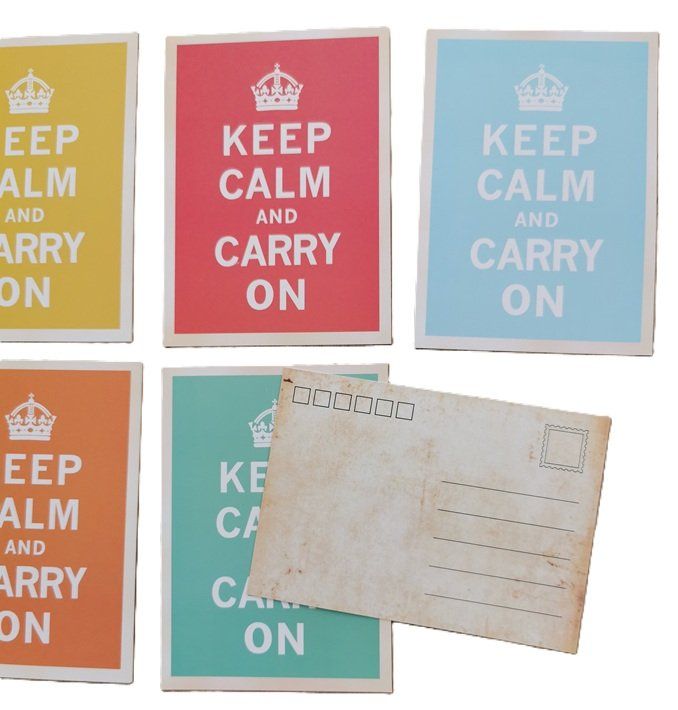 Cartoline postali: KEEP CALM AND CARRY ON (6 Postkarten) – Nuovo (secondo la descrizione) da Wilen b. Wollerau venduto da morethanmusic 1