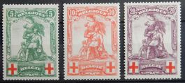 Belgien Kat. 104-106 * 1914 Kat. 75 Euro