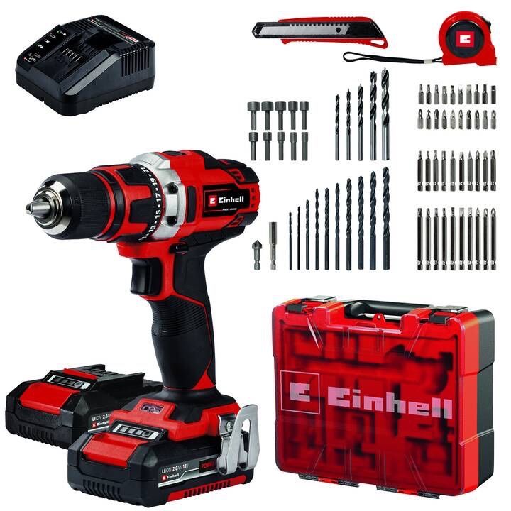 Einhell Bohrmaschinen: EINHELL Set Perceuse-visseuse à percussion sans fil TE-CD 18 – Neu und originalverpackt aus Marly von gol_7sfs
