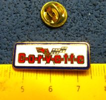 CORVETTE RACING AUTO LOGO SCHMUCK-PIN ENAMEL GOLDIG