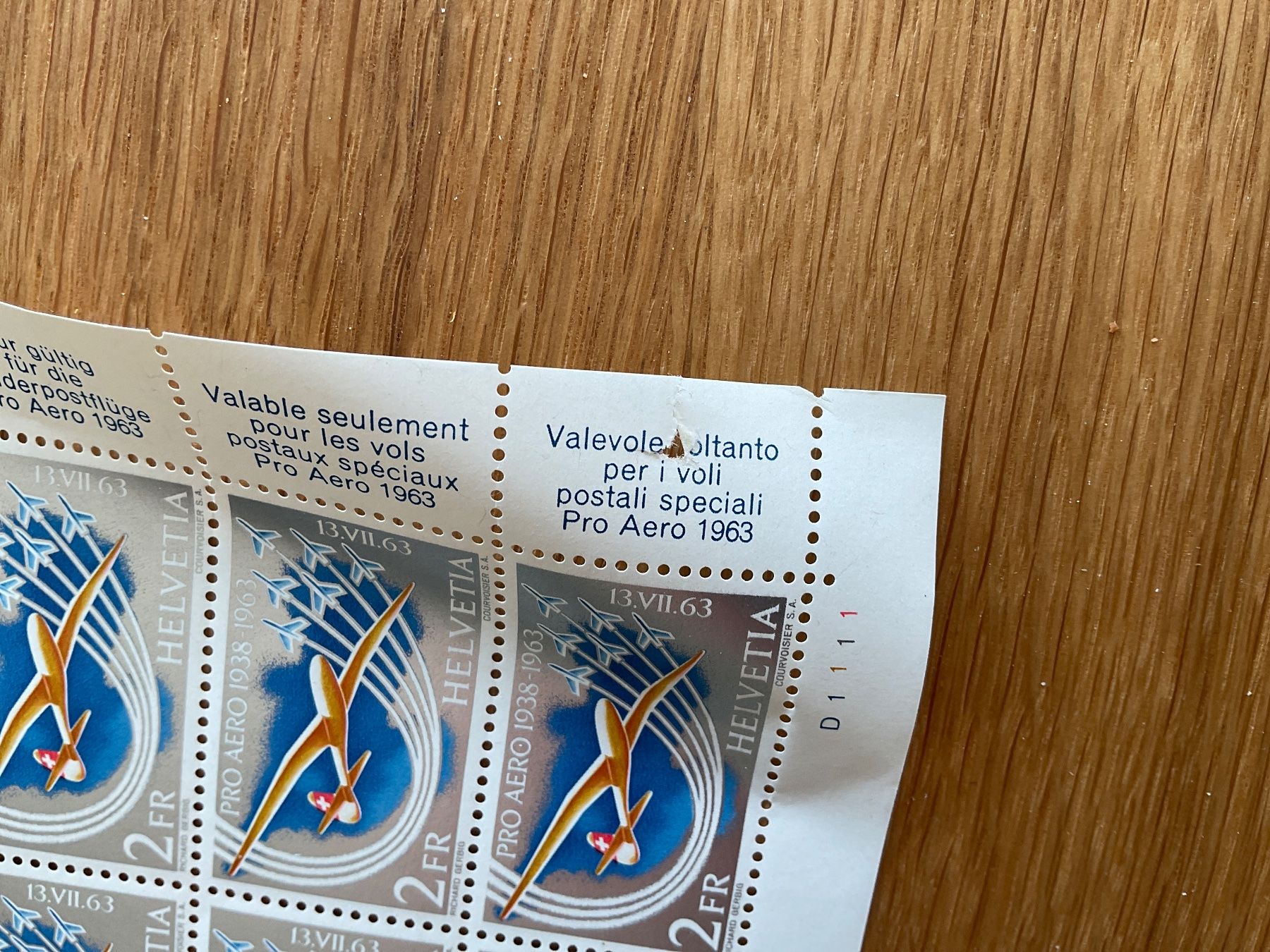 Alle Briefmarken: 40Fr Flugpost Frankaturware postfrisch ungestempelt Schweiz – Neu (gemäss Beschreibung) aus Wil SG von Chefsugus 3