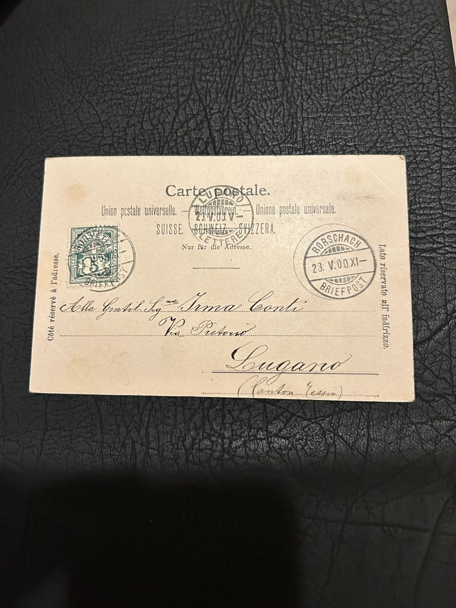 Cartoline postali: Gruss aus St. Gallen, Museum 1900 – Usato da Breganzona venduto da Milesbo 1