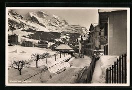 Wengen, Ausblick von der Stadt auf die J