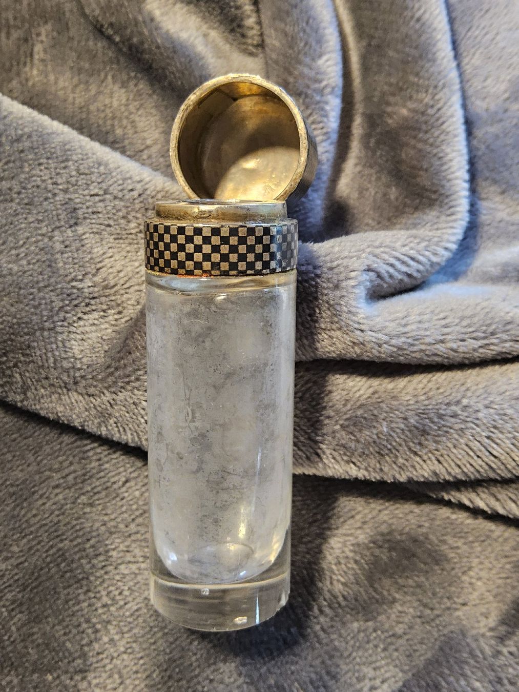 Flaconi: Antiker Art Déco Cocain Behälter Glas/Silber ca 1920 – Usato da Zürich venduto da sanwit