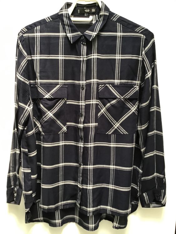 ONLY Damen Karohemd Relaxed Fit - Viskose Bluse Mit 3/4 Arm