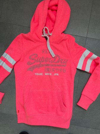 Superdry Kapuzen-Sweatshirt, pink/orange, Grösse XS