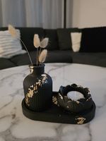 Edles 3-teiliges Deko-Set Schwarz & Gold (Handmade)