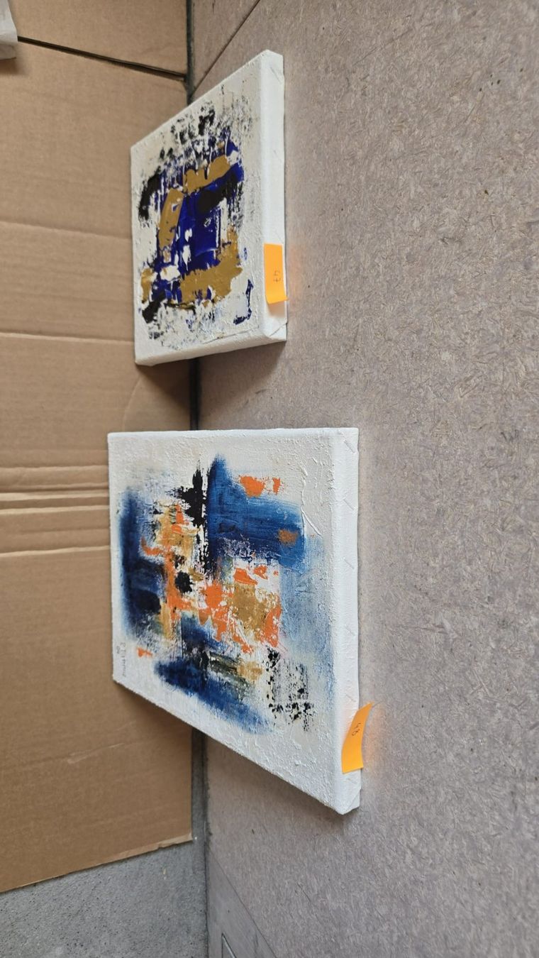 Dipinti: 2er Set abstrakte Gemälde, Originale von P. Tschonz – Usato da Kriens venduto da Buli1997 4
