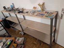 Massivholz-Regal nach Mass 220×98×30cm – Unikat