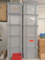 Stapelbox grau mit Deckel 40x30x28cm guter Zustand