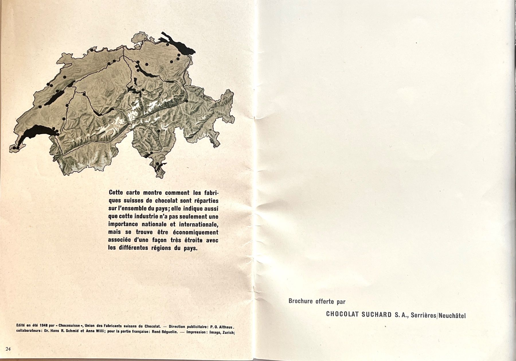 Dokumente: Le chocolat par Suchard (1948) – Gebraucht aus Renan BE von johncactus 1