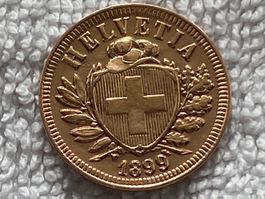 2 centimes/Rappen 1899