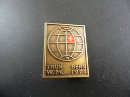 Schützen Abzeichen Schützen WM Thun Bern 1974