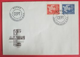 BW27) 1961, FDC Satz Europamarken ohne Adresse