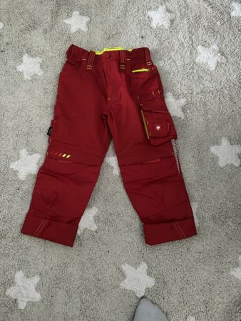 Kinder Arbeitshose von Strauss, Rot, Grösse 110/116 Top!
