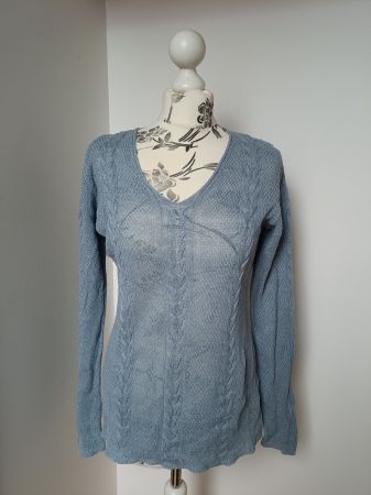 Hellblauer Pullover von Hess Natur aus 100% Leinen