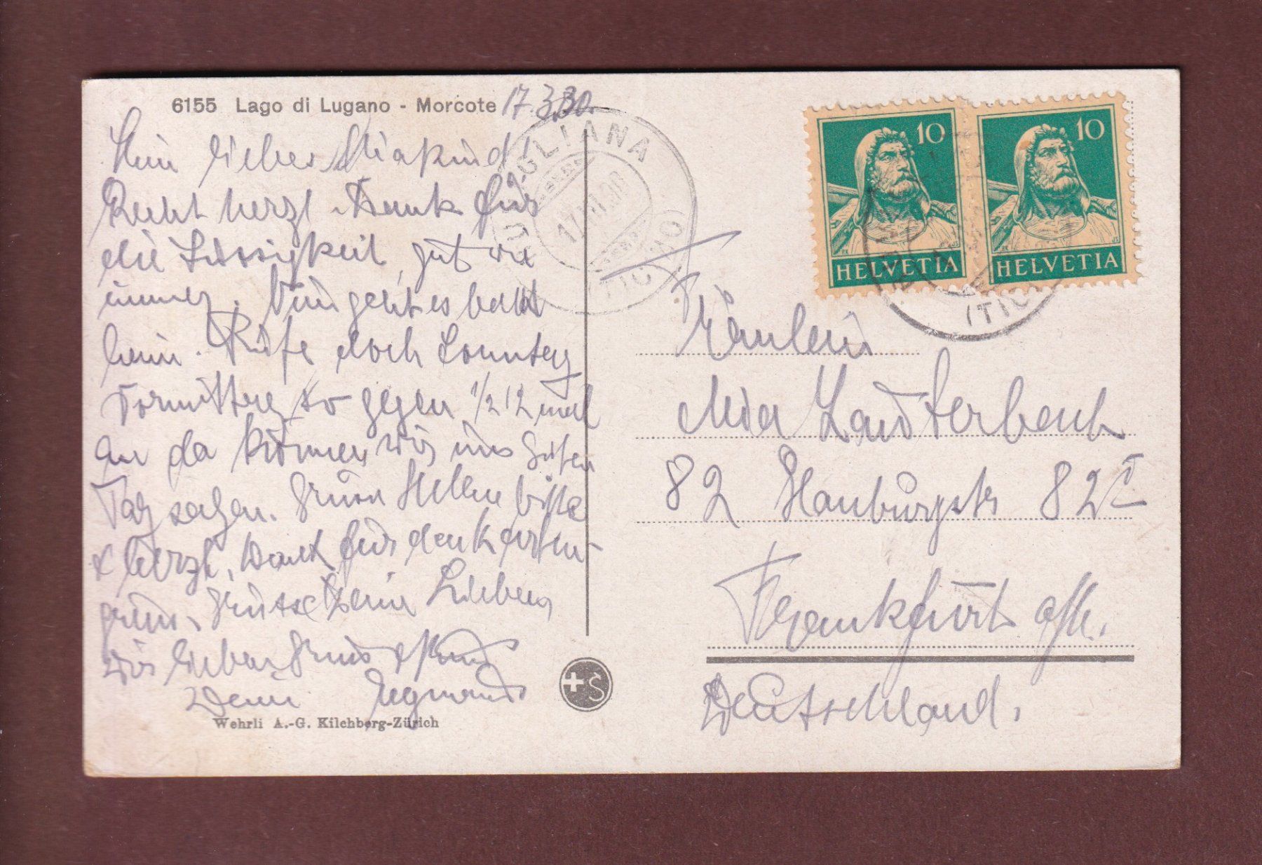Ansichtskarten: MORCOTE - Chiesa - 1930 – Gebraucht aus Pully von nicecards-shop 1
