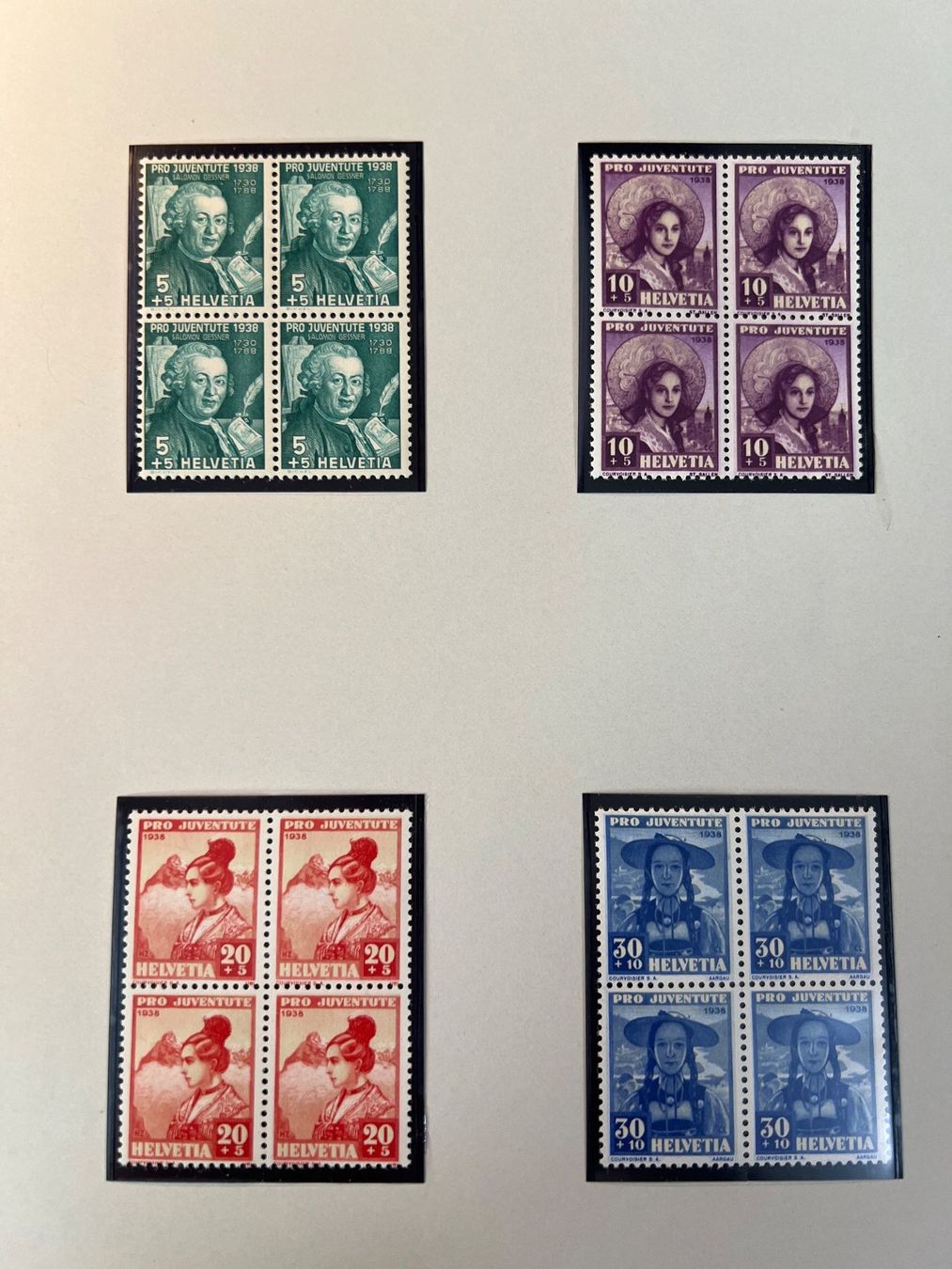 Tutti i francobolli: Pro Juventute, 1929 bis 1938, Viererblocks – Usato da Oberhasli venduto da Sicurezza 9