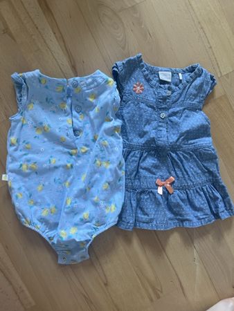 Babykleider Set 2-Teilig Kleid und Body für Sommer Gr.56