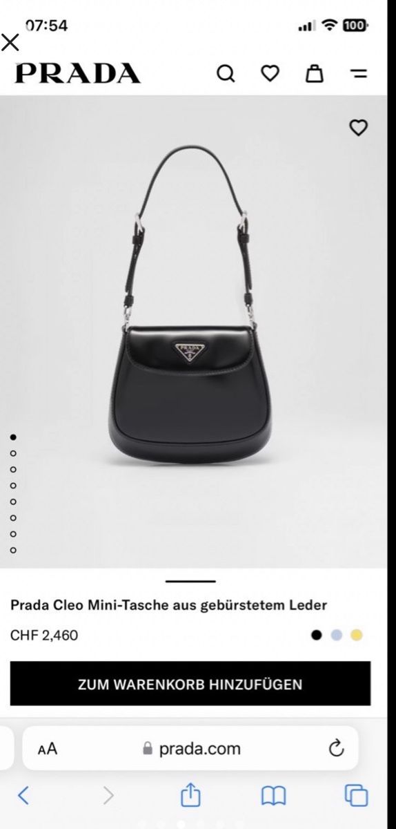 Prada Borse da donna: Prada Cleo Mini neuwertig! – Nuovo (secondo la descrizione) da St. Gallen venduto da giu_5xcq 2