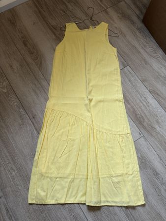 leinenkleid gr. xs gelb neu