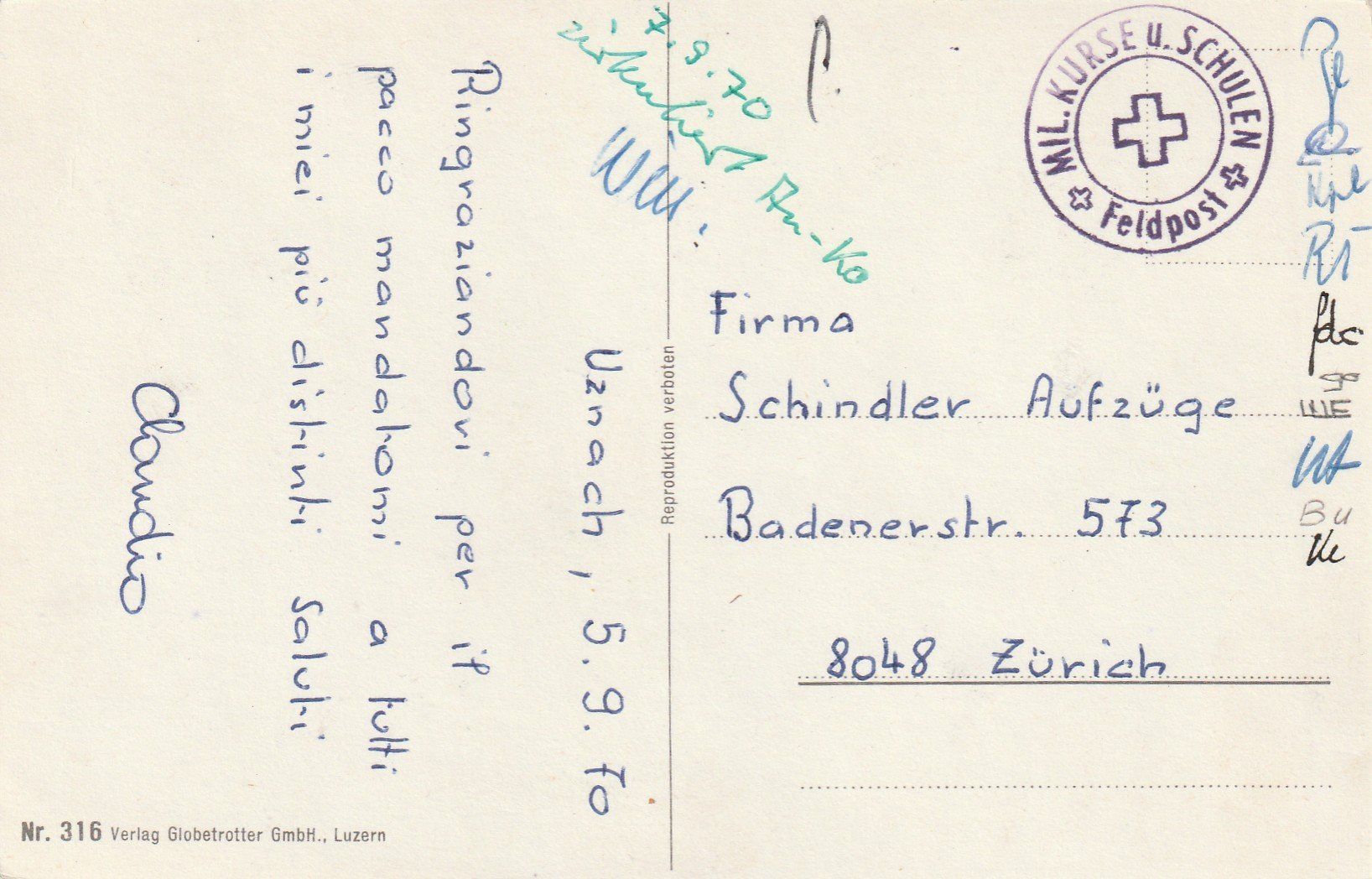 Cartoline postali: Humorkarte – Usato da Rorschacherberg venduto da fratovi2 1