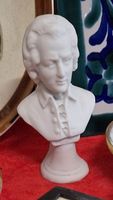 Klassische Mozart Büste, weisses Porzellan, Top Zustand!