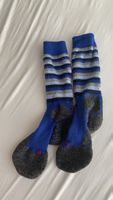Warme, blaue Ski Socken, Gr.31-34
