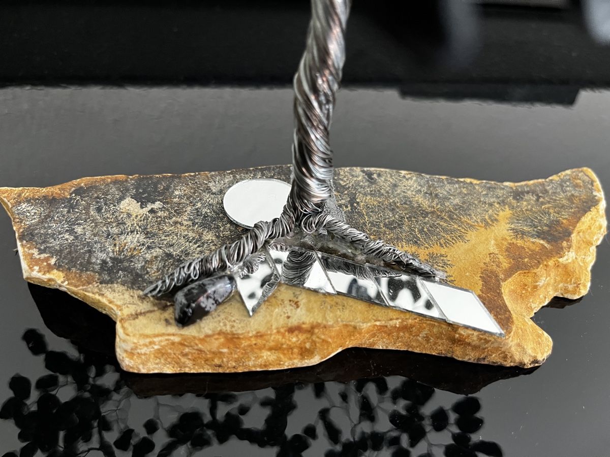 Pietre preziose: Edelsteinbaum aus Schneeflocken Obsidian – Usato da Uetikon am See venduto da wol_6bxx 2