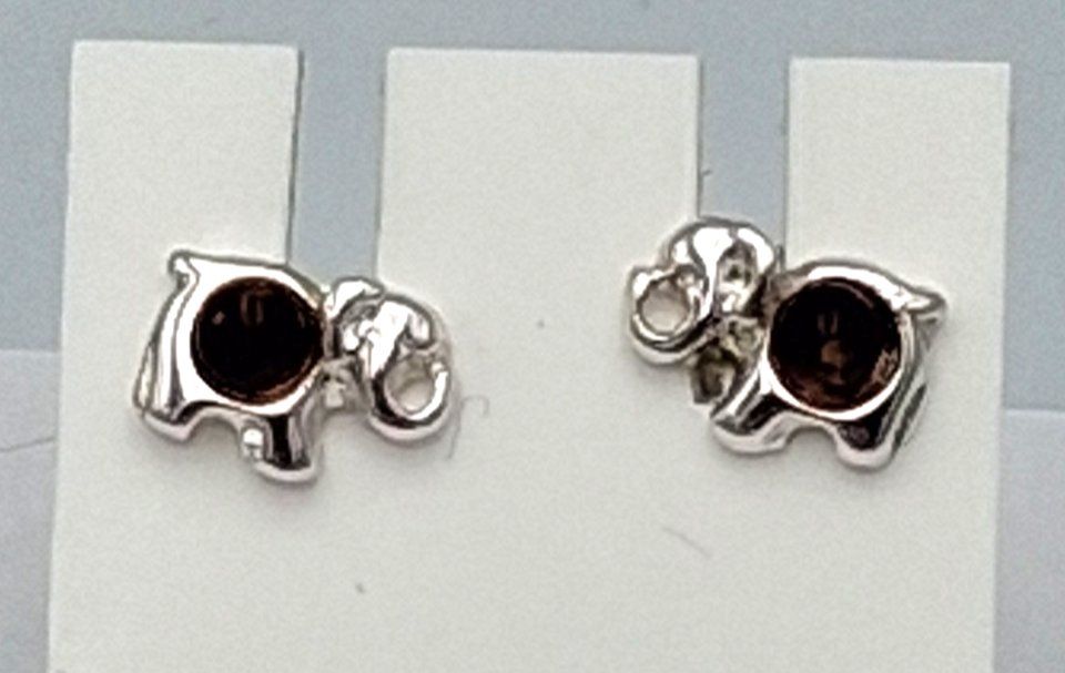 Orecchini pendenti & Orecchini a lobo: Elefanten Ohrstecker  925 Sterling Silber  dunklem Bernstein – Nuovo e nell'imballaggio originale da Heiligkreuzsteinach venduto da schmucktime 8